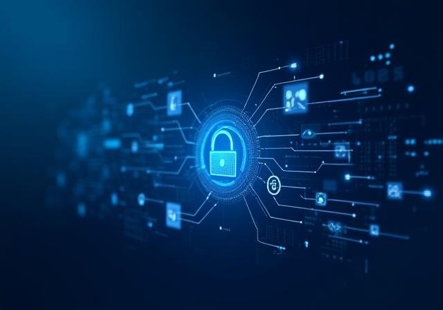 Ilustración digital abstracta mostrando flujos de trabajo y automatización inteligente